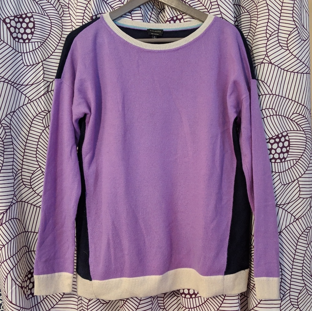 like new pure cashmere color block sweater